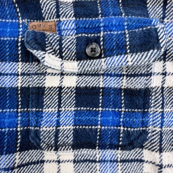 Orvis Plaid Flannel Shacket Shirt Mens Medium Jacket Pockets Hiking Outdoors - Picture 4 of 14